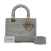 Dior Medium Embroidered Canvas Cannage Lady D Lite Secondhand