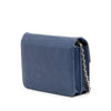 Chanel Square Quilted Grained Calfskin Cuba Thread Around Wallet On Chain Secondhand