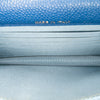 Secondhand Chanel Square Quilted Grained Calfskin Cuba Thread Around Wallet On Chain