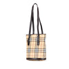 Secondhand Burberry House Check Coated Canvas Bucket Bag
