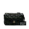 Chanel Medium Quilted Lambskin Pearl Studs Flap Secondhand