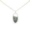 Gucci Sterling Silver Oval Plate Pendant Necklace Secondhand
