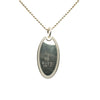 Gucci Sterling Silver Oval Plate Pendant Necklace Secondhand