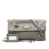 Balenciaga Lambskin Motocross Giant 12 Envelope Clutch With Strap Secondhand