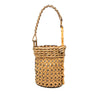 Secondhand LOEWE Woven Leather and Bamboo Pin Bucket Bag