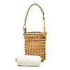 Secondhand LOEWE Woven Leather and Bamboo Pin Bucket Bag