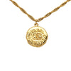 Chanel Gold Plated CC Coin Pendant Necklace Secondhand
