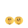 Secondhand Chanel Gold Plated CC Round Clip On Earrings