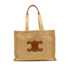Celine Large Raffia Cuir Triomphe Cabas Thais Tote Secondhand