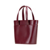 Burberry House Check Canvas Trimmed Leather Handbag Secondhand