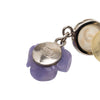 Chanel CC Brass and Resin Camellia Drop Push Back Earrings Secondhand