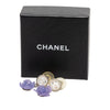 Chanel CC Brass and Resin Camellia Drop Push Back Earrings Secondhand