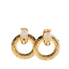 Chanel Gold Plated Door Knocker Clip On Earrings Secondhand