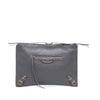 Balenciaga Goatskin Motocross Classic Metallic Edge Clutch Secondhand