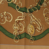 Hermès Carré 90 "Profilé" Silk handkerchief in Brown Secondhand