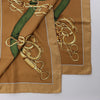 Hermès Carré 90 "Profilé" Silk handkerchief in Brown Secondhand