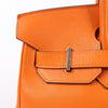 HERMES Birkin 30 Veau Swift Orange Silver Metal Fittings Handbag □J: 2006 Secondhand