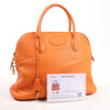 Secondhand HERMES Bolide 35 Taurillon Clemence Handbag in Orange □G:2003
