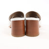 Hermès Camilla Leather Louris Buckle Mule Sandals in White, Size 37.5 EU Secondhand