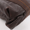 Hermes Caravan Horizontal PM Veau Derma Chocolat Silver Metal Fittings 2Way Handbag Secondhand