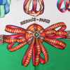 Hermès Carré 90 "Les Rubans du Cheval" 100% Silk Scarf in Green Secondhand