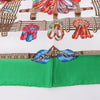 Hermès Carré 90 "Les Rubans du Cheval" 100% Silk Scarf in Green Secondhand