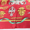 Hermès Carré 90 "Ferronnerie" Silk handkerchief in Red Secondhand