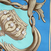 Hermès Carré 70 "Couronnes Crown" Silk handkerchief in Blue Secondhand