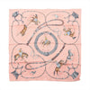 Hermès Carré 70 "Pampa prairie" Silk handkerchief in Pink Secondhand