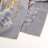Hermès Carré 90 "ALLIANCES DU MONDE" Silk handkerchief in Gray Secondhand