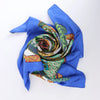 Hermès Carré 90 "Art des Steppes" Silk handkerchief in Blue Secondhand