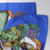 Hermès Carré 90 "Art des Steppes" Silk handkerchief in Blue Secondhand