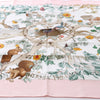 Hermès Carré 90 "AU COEUR DES BOIS" Silk handkerchief in Pink Secondhand