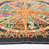 Hermès Carré 90 "AUX PAYS DES EPICES" Silk handkerchief in Black Secondhand