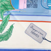 Hermès Carré 90 "BAGAGE A MAIN" Silk handkerchief in Blue Secondhand