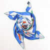 Hermès Carré 90 "BAGAGE A MAIN" Silk handkerchief in Blue Secondhand