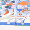 Secondhand Hermès Carré 90 "BAGAGE A MAIN" Silk handkerchief in Blue