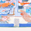 Hermès Carré 90 "BAGAGE A MAIN" Silk handkerchief in Blue Secondhand