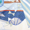 Hermès Carré 90 "BAGAGE A MAIN" Silk handkerchief in Blue Secondhand