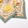 Hermès Carré 90 "BEAUTE COMPOSEE" Silk handkerchief in Green Secondhand