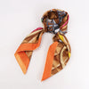 Secondhand Hermès Carré 90 "BEAUTE COMPOSEE" Silk handkerchief in Orange