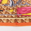 Hermès Carré 90 "BEAUTE COMPOSEE" Silk handkerchief in Orange Secondhand