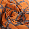 Hermès Carré 90 "Bolduc Ribbon" Silk handkerchief in Orange Secondhand