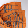 Hermès Carré 90 "Bolduc Ribbon" Silk handkerchief in Orange Secondhand