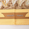 Hermès Carré 90 "CASSE NOISETTE" Silk handkerchief in Yellow Secondhand