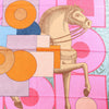 Hermès Carré 90 "CAVALIER EN FORMES" Silk handkerchief in Blue x Pink Secondhand