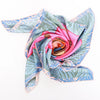Hermès Carré 90 "CAVALIER EN FORMES" Silk handkerchief in Blue x Pink Secondhand
