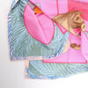 Hermès Carré 90 "CAVALIER EN FORMES" Silk handkerchief in Blue x Pink Secondhand