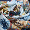 Hermès Carré 90 "CAVALIERS PEULS" Silk handkerchief in Navy Blue Secondhand