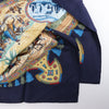 Hermès Carré 90 "CAVALIERS PEULS" Silk handkerchief in Navy Blue Secondhand